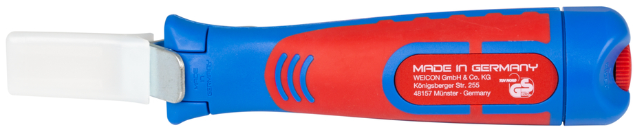 Cable Stripper No. 4 - 28 G | with 2-component and fibreglass-reinforced plastic handle I including straight blade and protective cap I working range 4 - 28 mm Ø