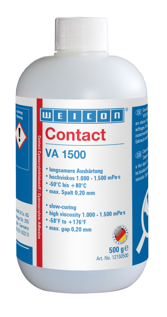 VA 1500 Cyanoacrylate Adhesive | instant adhesive for rubber, metal,  porous and absorbent materials