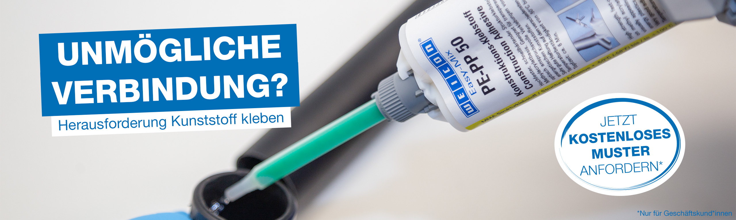Verklebung von einem Plastikteil