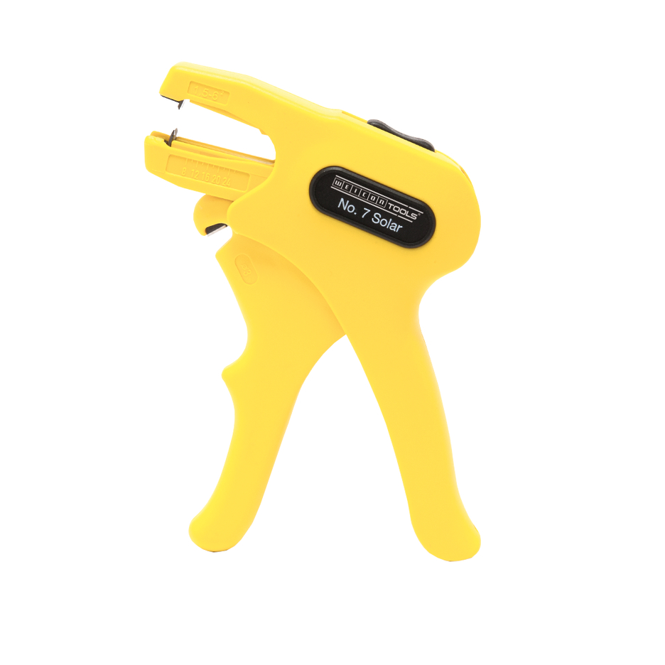 Abisolierzange No. 7 Solar | zum Entmanteln und Abisolieren gängiger Photovoltaik-Kabel wie z. B. H1Z2Z2-K, mit einem Querschnitt von 1,5 - 10 mm² I mit integriertem Seitenschneider Abisolierzange No. 7 Solar | zum Entmanteln und Abisolieren gängiger Photovoltaik-Kabel wie z. B. H1Z2Z2-K, mit einem Querschnitt von 1,5 - 10 mm² I mit integriertem Seitenschneider