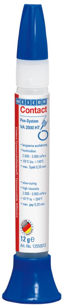 VA 2500 HT Cyanoacrylate Adhesive | high-viscosity instant adhesive, high-temperature-resistant up to 140°C VA 2500 HT Cyanoacrylate Adhesive | high-viscosity instant adhesive, high-temperature-resistant up to 140°C