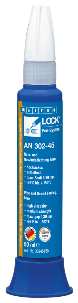 WEICONLOCK® AN 302-45 Rohr- und Gewindedichtung | für Grobgewinde, mittelfest, mit DVGW-Zulassung