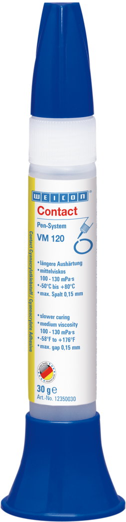 VM 120 Cyanacrylat-Klebstoff | mittelviskoser Sekundenkleber für Metall VM 120 Cyanacrylat-Klebstoff | mittelviskoser Sekundenkleber für Metall