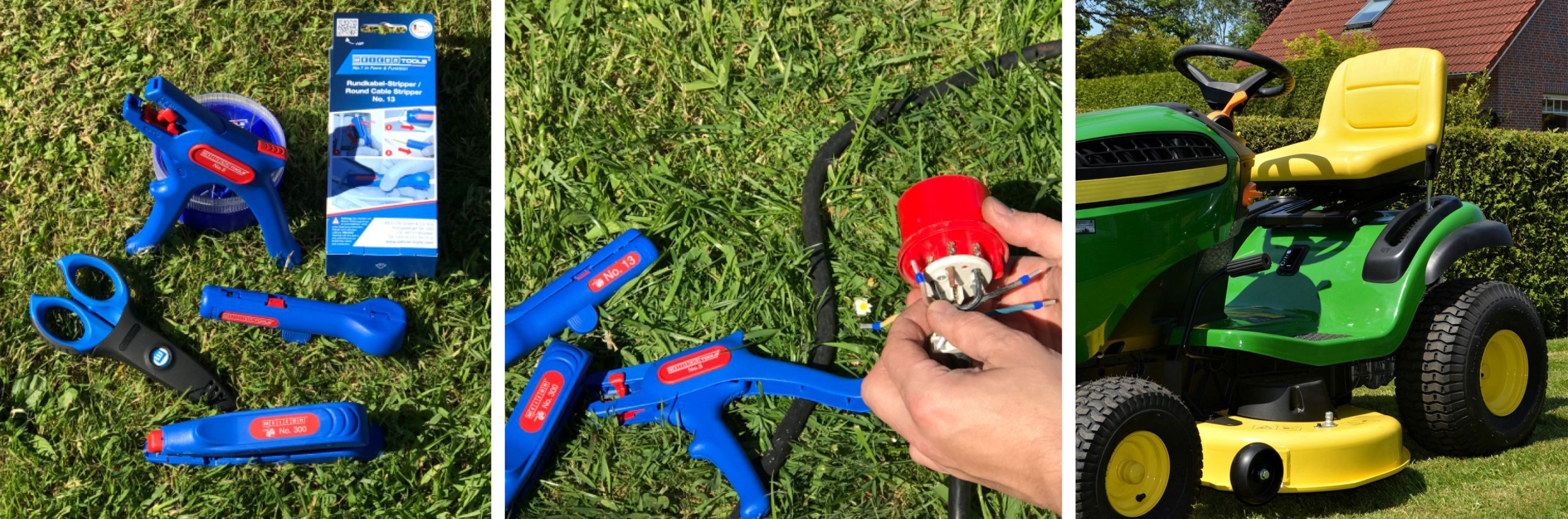 round cable stripper, wire stripping tool, blue hand tool, cable stripping kit