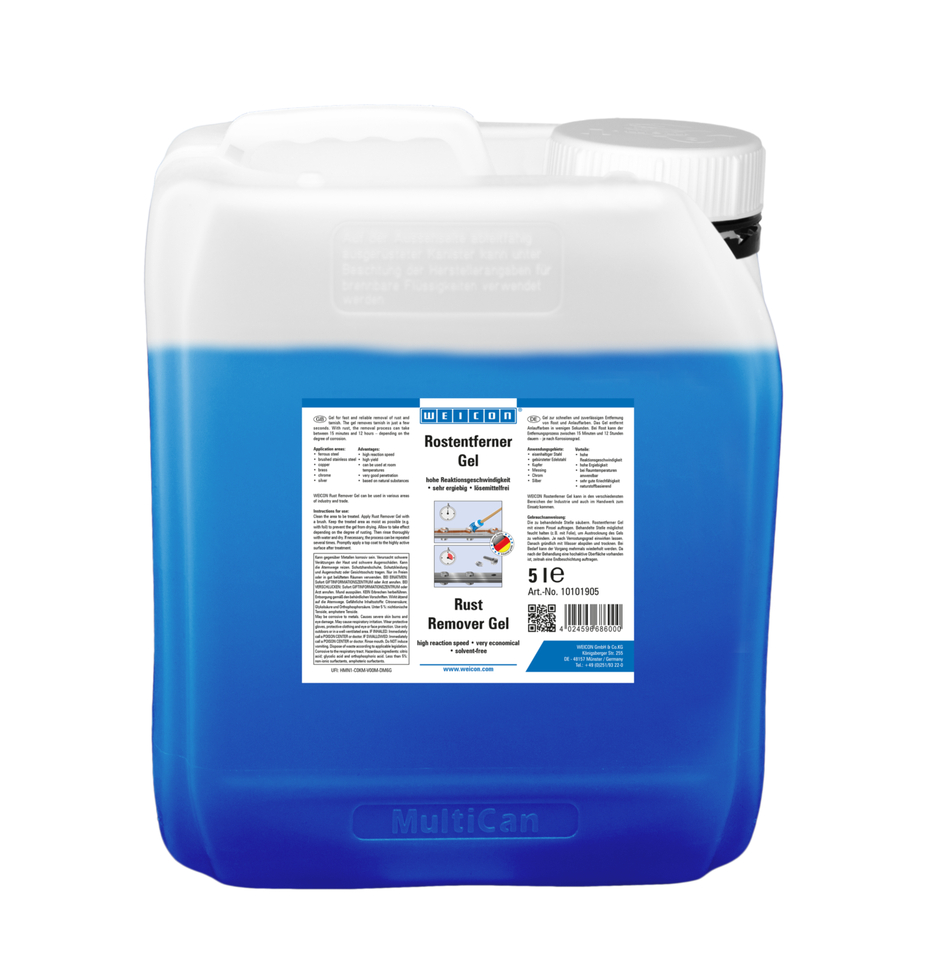 WEICON Rostentferner Gel | schnelle und zuverlässige Entfernung von Rost und Anlauffarben