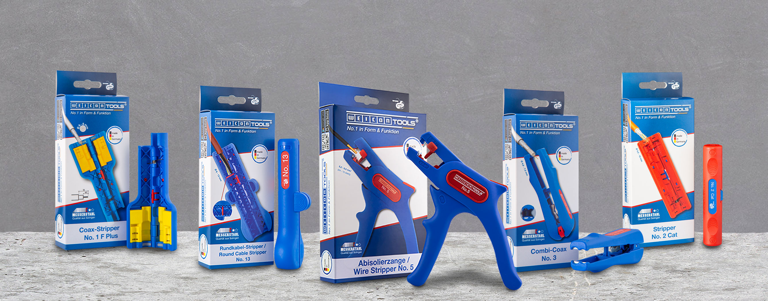 Weicon Tools Abisolierzangen in Plastikkartons