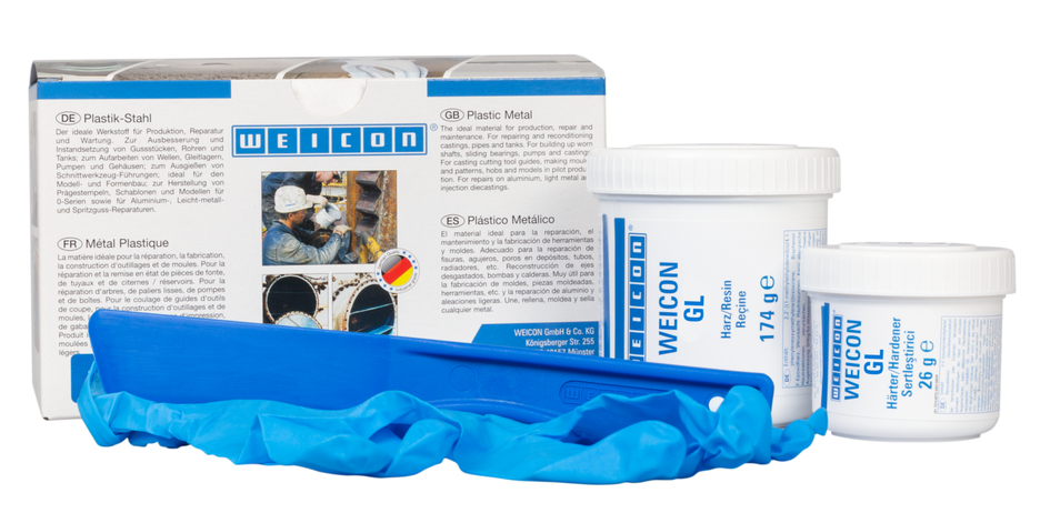 WEICON GL | mineral-filled epoxy resin system for wear protection coating, fast curing WEICON GL | mineral-filled epoxy resin system for wear protection coating, fast curing