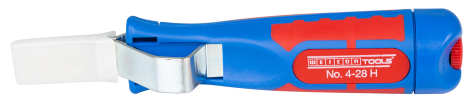 Cable Stripper No. 4 - 28 H | with 2-component and fibreglass-reinforced plastic handle I with hook blade and protective cap I working range 4 - 28 mm Ø