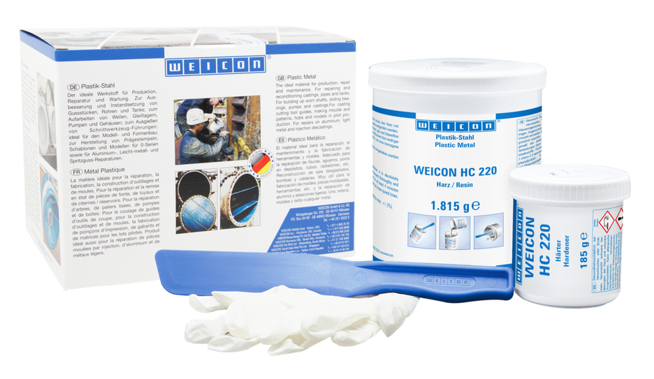WEICON Keramik HC 220 | keramisch gefülltes hochtemperaturbeständiges Epoxidharz-System zur Verschleißschutzbeschichtung