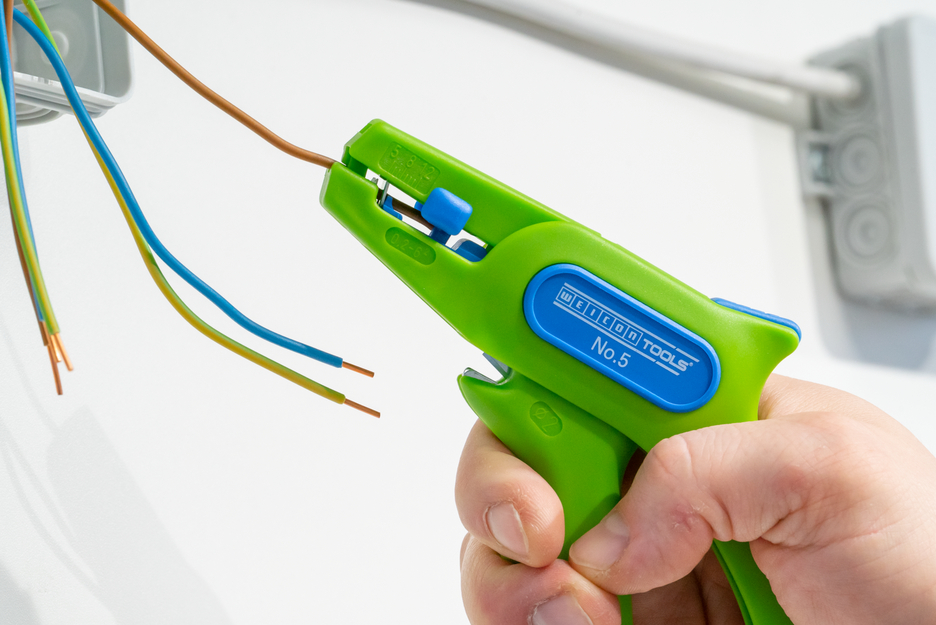 Wire Stripper No. 5 Green Line | Stripping tools made from up to 97% renewable raw materials I for all common stranded and solid conductors, working range 0,2 - 6,0 mm²