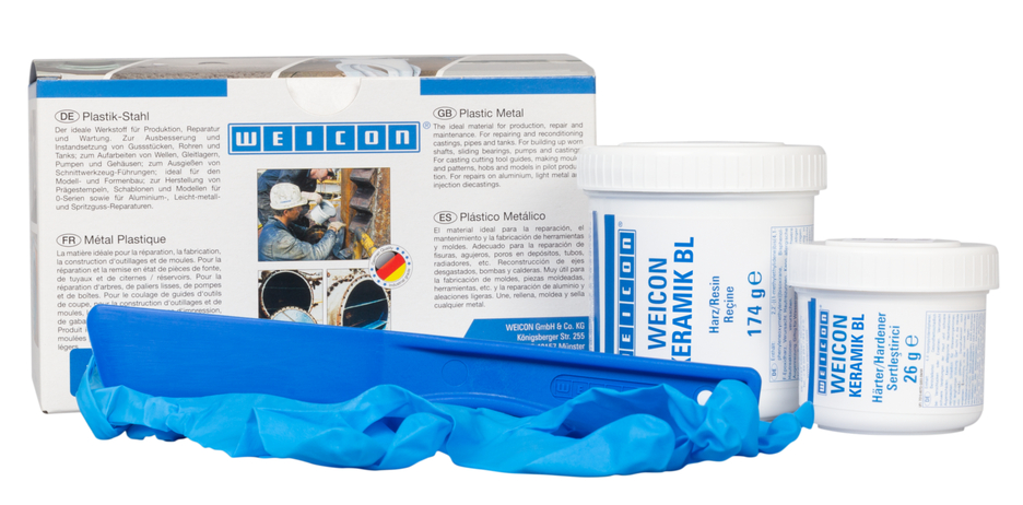 WEICON Ceramic BL | mineral-filled epoxy resin system for extreme wear protection and high abrasion resistance