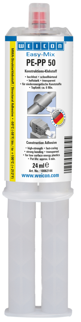 Easy-Mix PE-PP 50 | Konstruktions-Klebstoff auf Methylacrylatbasis für spezielle Kunststoffe Easy-Mix PE-PP 50 | Konstruktions-Klebstoff auf Methylacrylatbasis für spezielle Kunststoffe