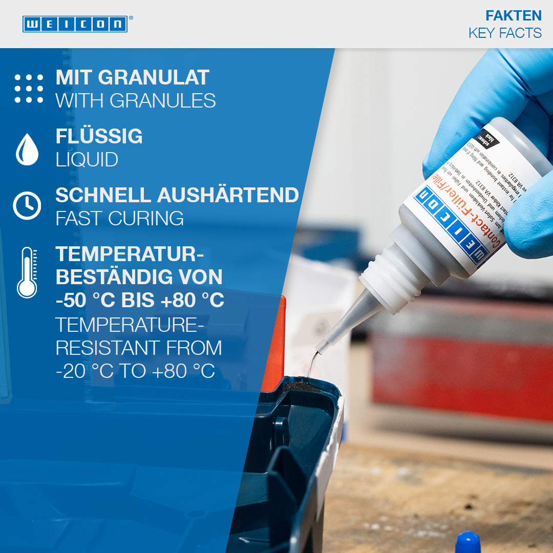 Contact-Filler Set | black special filler and cyanoacrylate adhesive Contact VA 8312