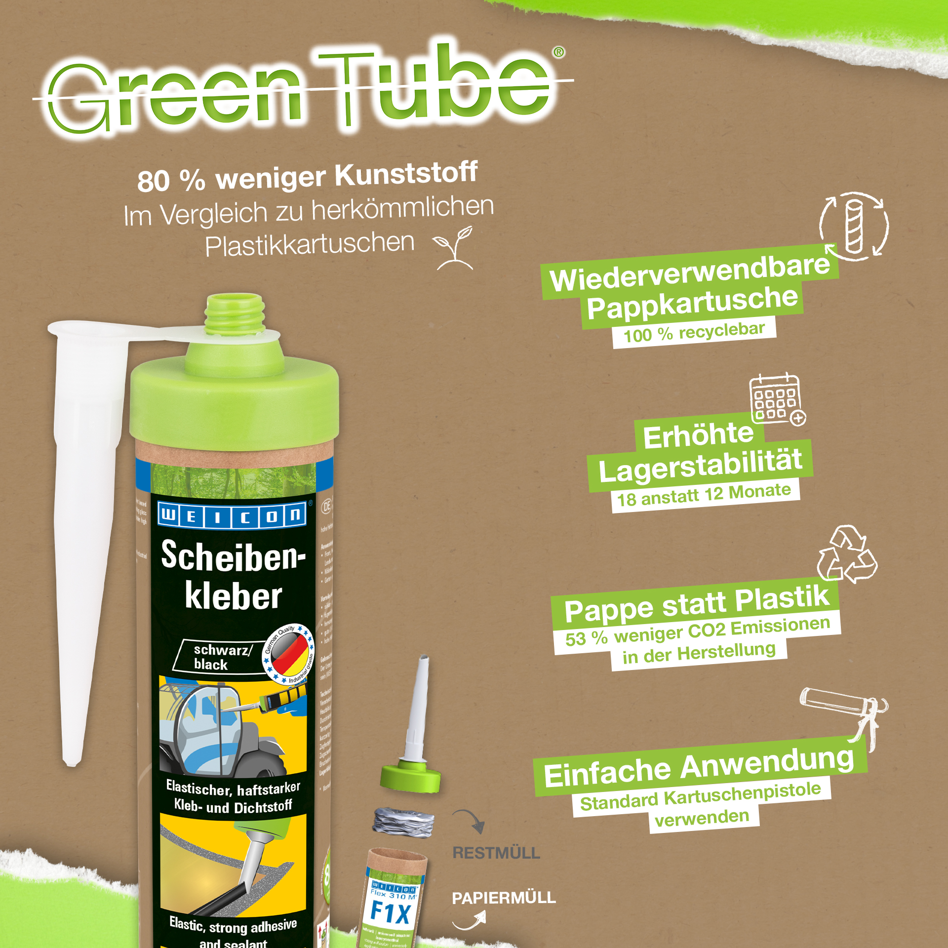 Scheibenkleber | zur Montage von Glas und Scheiben