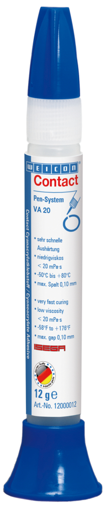 VA 20 Cyanacrylat-Klebstoff | Sekundenkleber für den Lebensmittelbereich sowie Kunststoff und Gummi