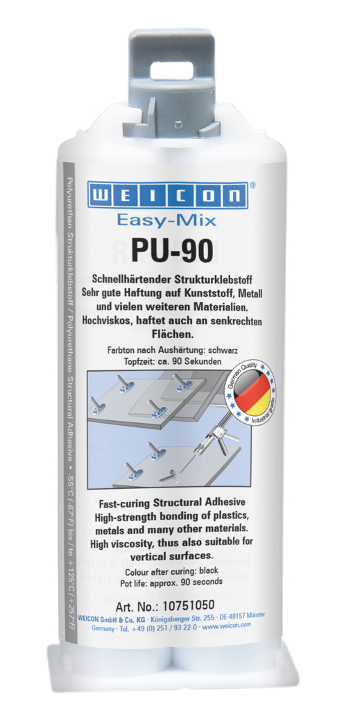 Easy-Mix PU-90 | Polyurethan-Klebstoff, hochfest, Topfzeit ca. 90 Sekunden