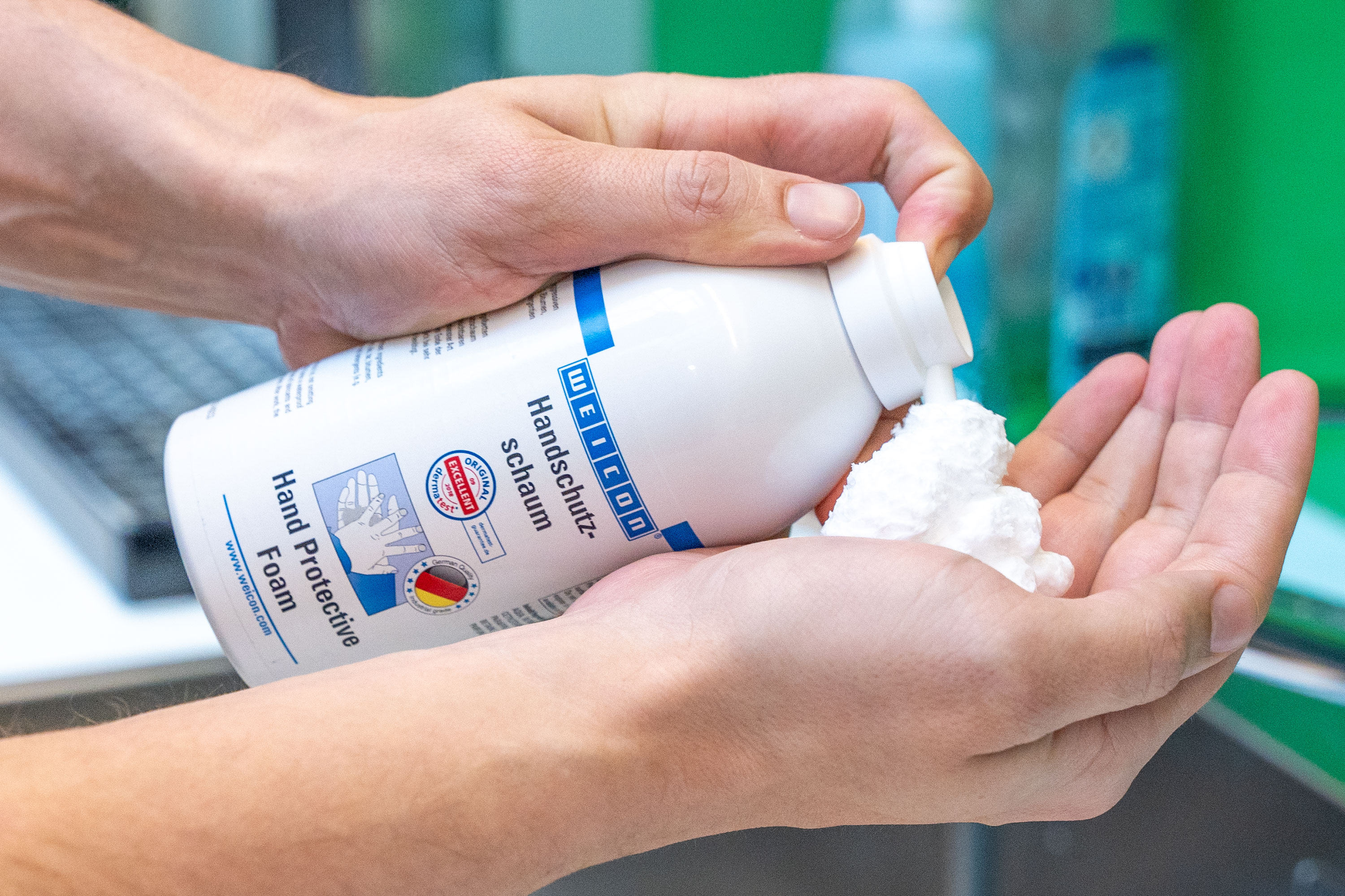 Handschutzschaum Anwendungsbild