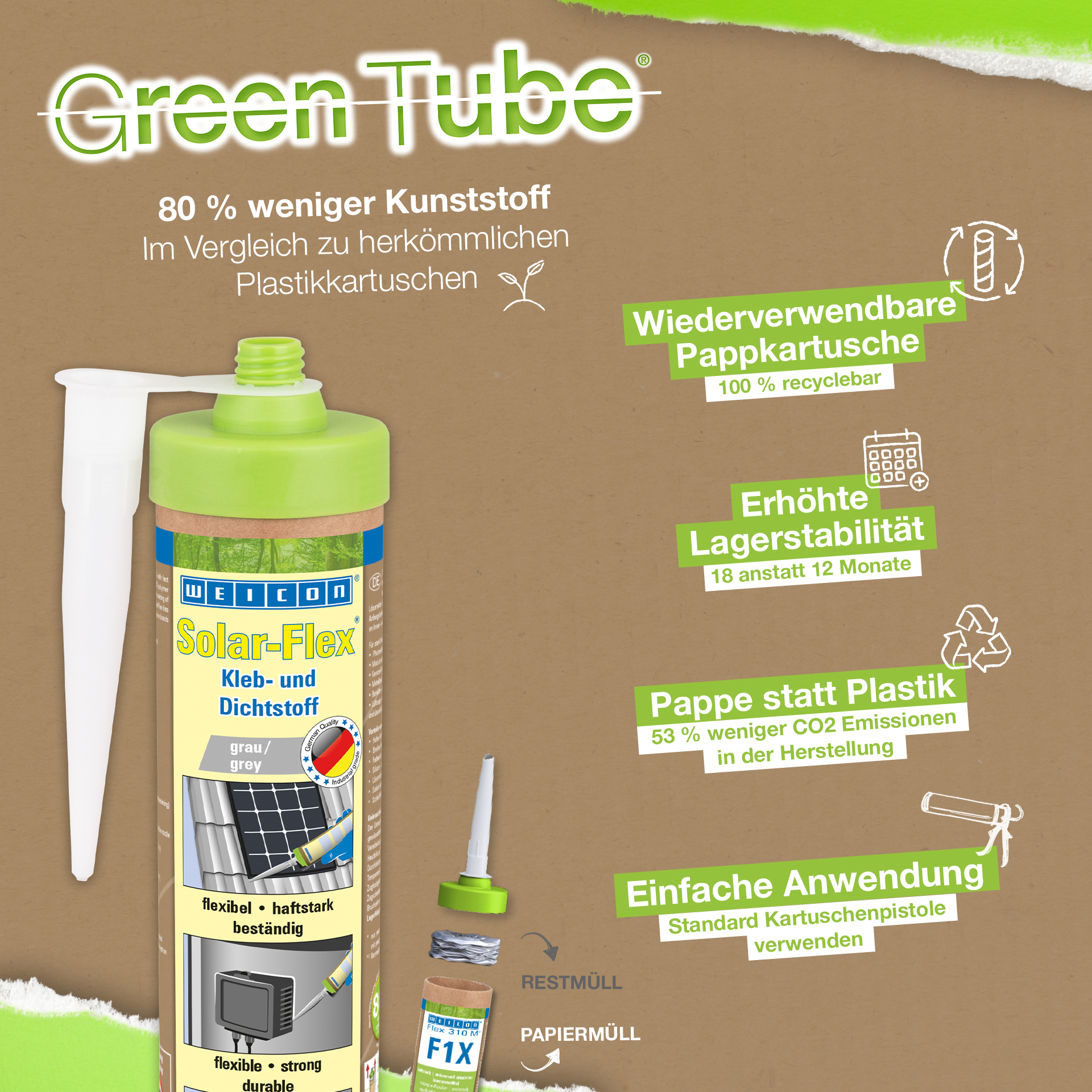 Solar-Flex® | witterungsbeständiger Kleb- und Dichtstoff für den Solarbereich auf MS-Polymer-Basis