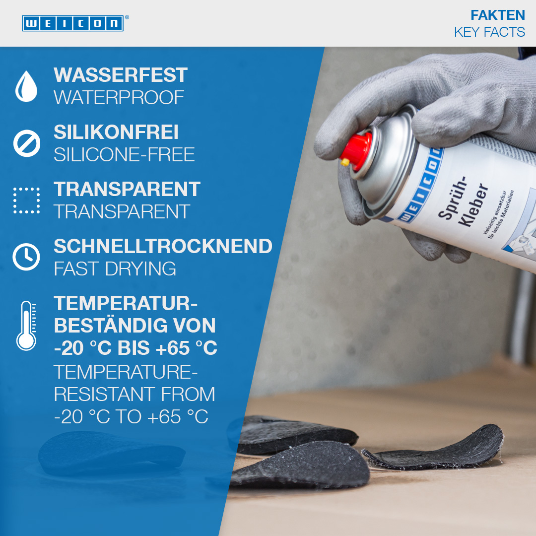 Sprühkleber | sprühbarer Kontaktklebstoff, ideal für Pappe und Papier