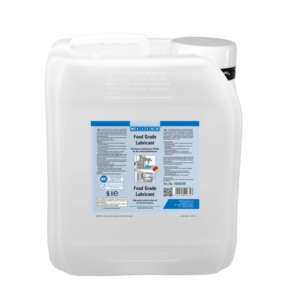 Food Grade Lubricant | Schmier- und Pflegeöl für den Lebensmittelbereich NSF H1