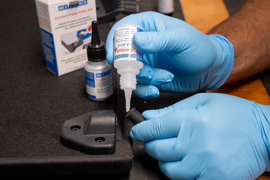 Contact-Filler Set | black special filler and cyanoacrylate adhesive Contact VA 8312