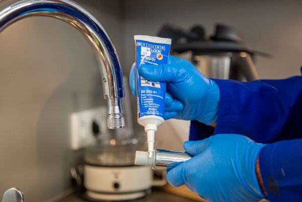 grip, faucet, plumbing, gloves, sealant