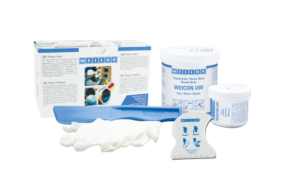 WEICON UW | mineral-filled epoxy resin system for repairs and moulding on wet surfaces