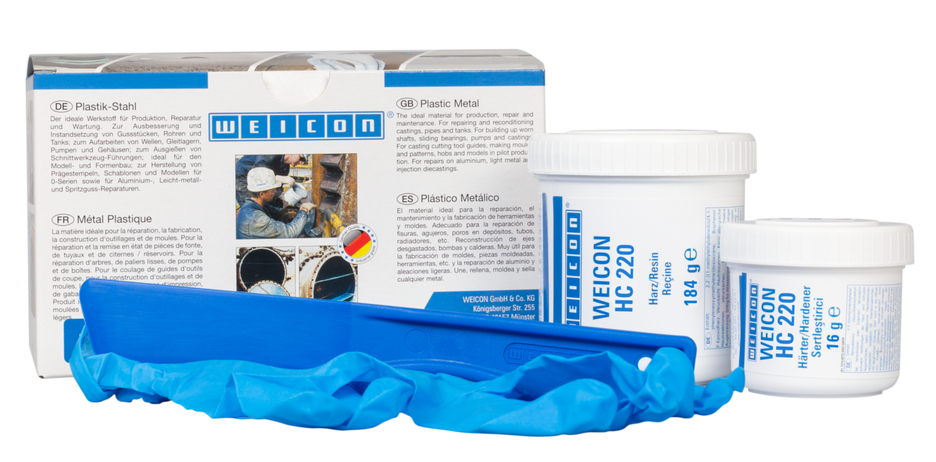 WEICON Keramik HC 220 | keramisch gefülltes hochtemperaturbeständiges Epoxidharz-System zur Verschleißschutzbeschichtung WEICON Keramik HC 220 | keramisch gefülltes hochtemperaturbeständiges Epoxidharz-System zur Verschleißschutzbeschichtung