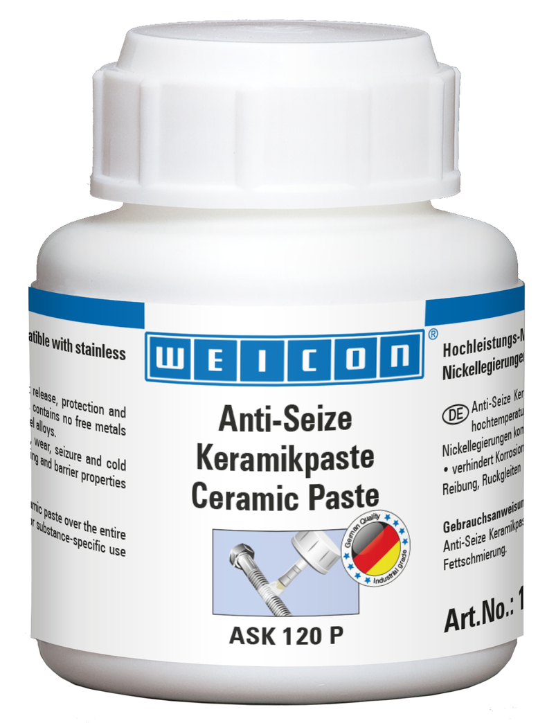 ABACUS Keramikpaste, Anti-Seize, Monatagepaste, Keramik-Paste,  Keramik-Schmierstoff, Keramik-Schmiermittel, Bremsenpaste, Montage-Paste,  Schmierpaste, Anti-Festfressen Keramik-Paste 500 g (4047) : : Auto  & Motorrad