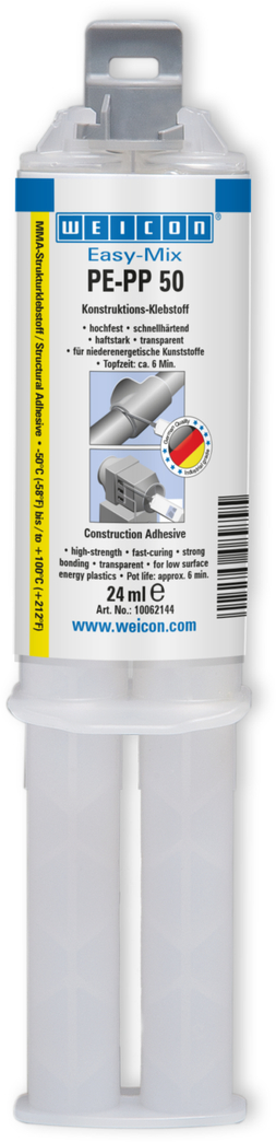 Easy-Mix PE-PP 50 | Konstruktions-Klebstoff auf Methylacrylatbasis für spezielle Kunststoffe