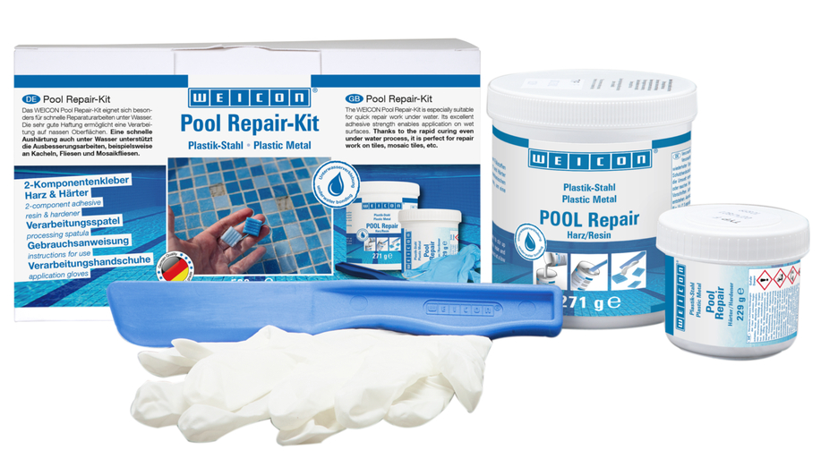 WEICON Pool Repair-Kit | schnelle Reparaturarbeiten auch unter Wasser