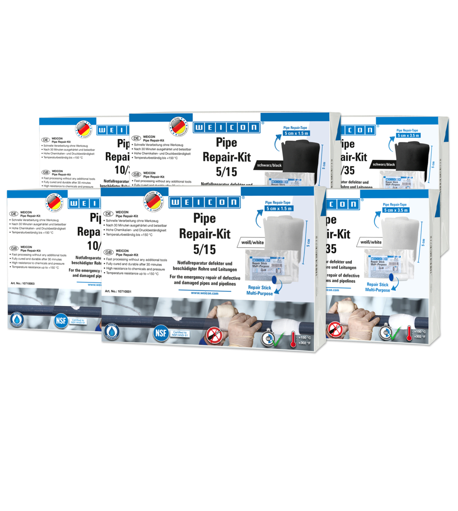 Pipe Repair-Kit | für die Notfall-Reparatur beschädigter Rohre und Leitungen Pipe Repair-Kit | für die Notfall-Reparatur beschädigter Rohre und Leitungen