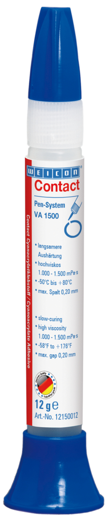 VA 1500 Cyanacrylat-Klebstoff | Sekundenkleber für Gummi, Metall, saugende und poröse Werkstoffe