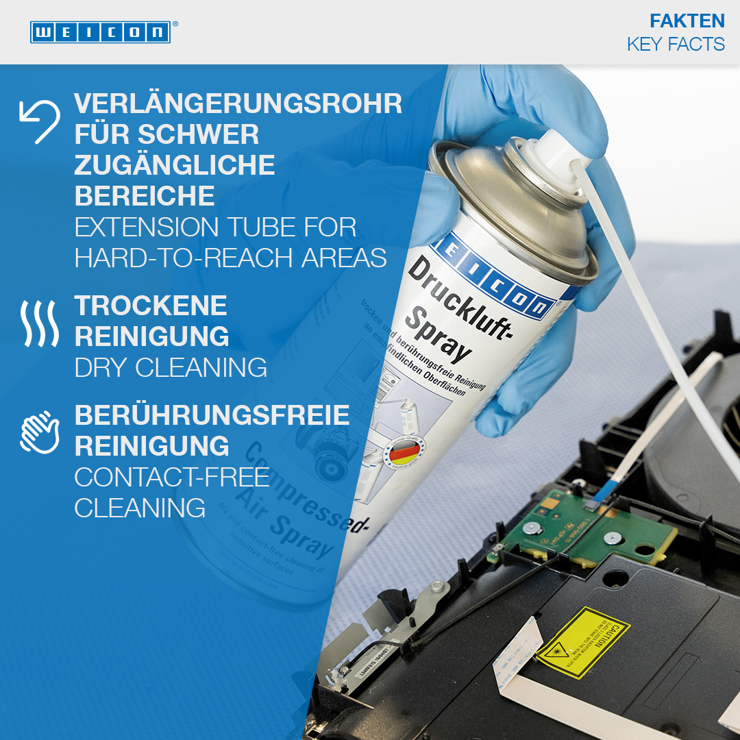 Druckluft-Spray | für berührungsfreies Reinigen