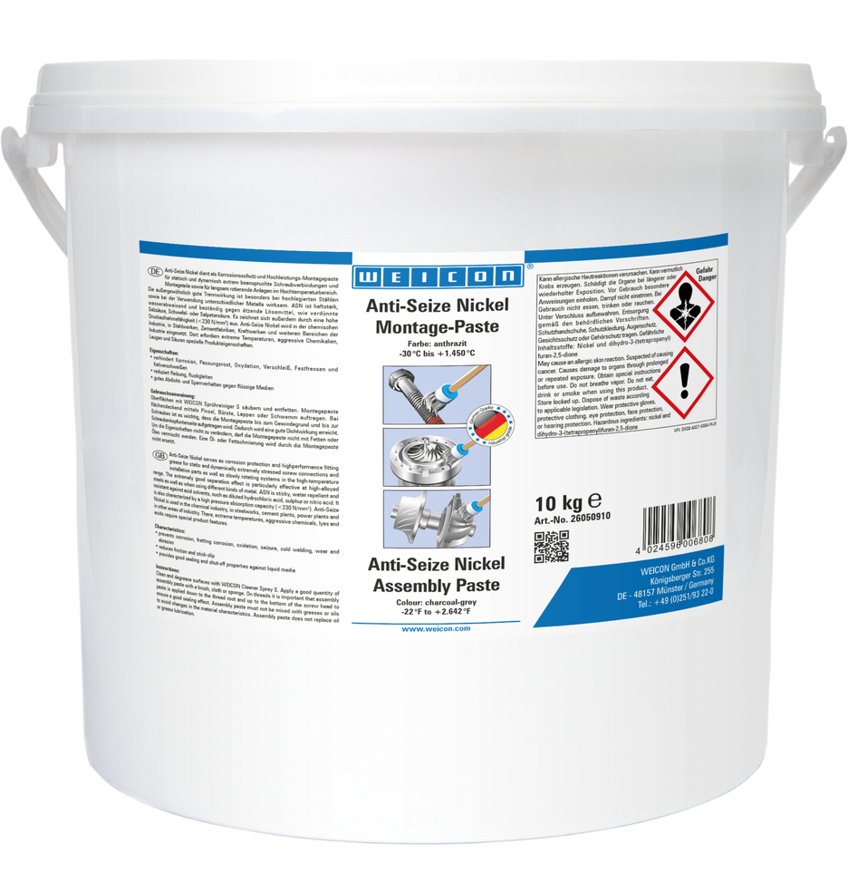Anti-Seize Nickel Montagepaste | Schmier- und Trennmittelpaste hochtemperaturbeständig