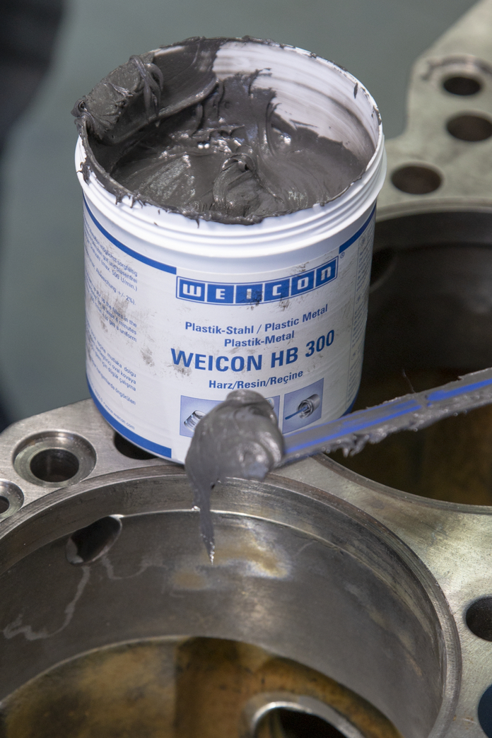 WEICON HB 300 | stahlgefülltes hochtemperaturbeständiges Epoxidharz-System für Reparatur und Formgebung