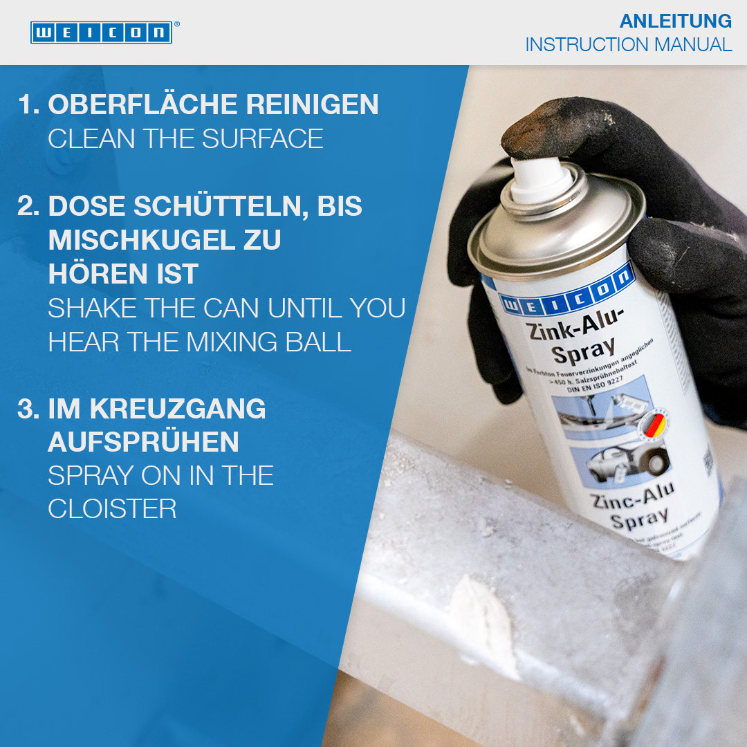 Zinc-Alu-Spray | repair of damaged galvanising
