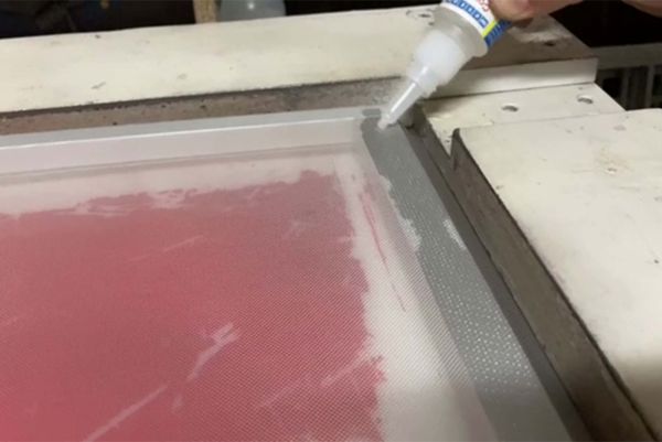 silicone, caulking, adhesive, pink sheet, screen printing