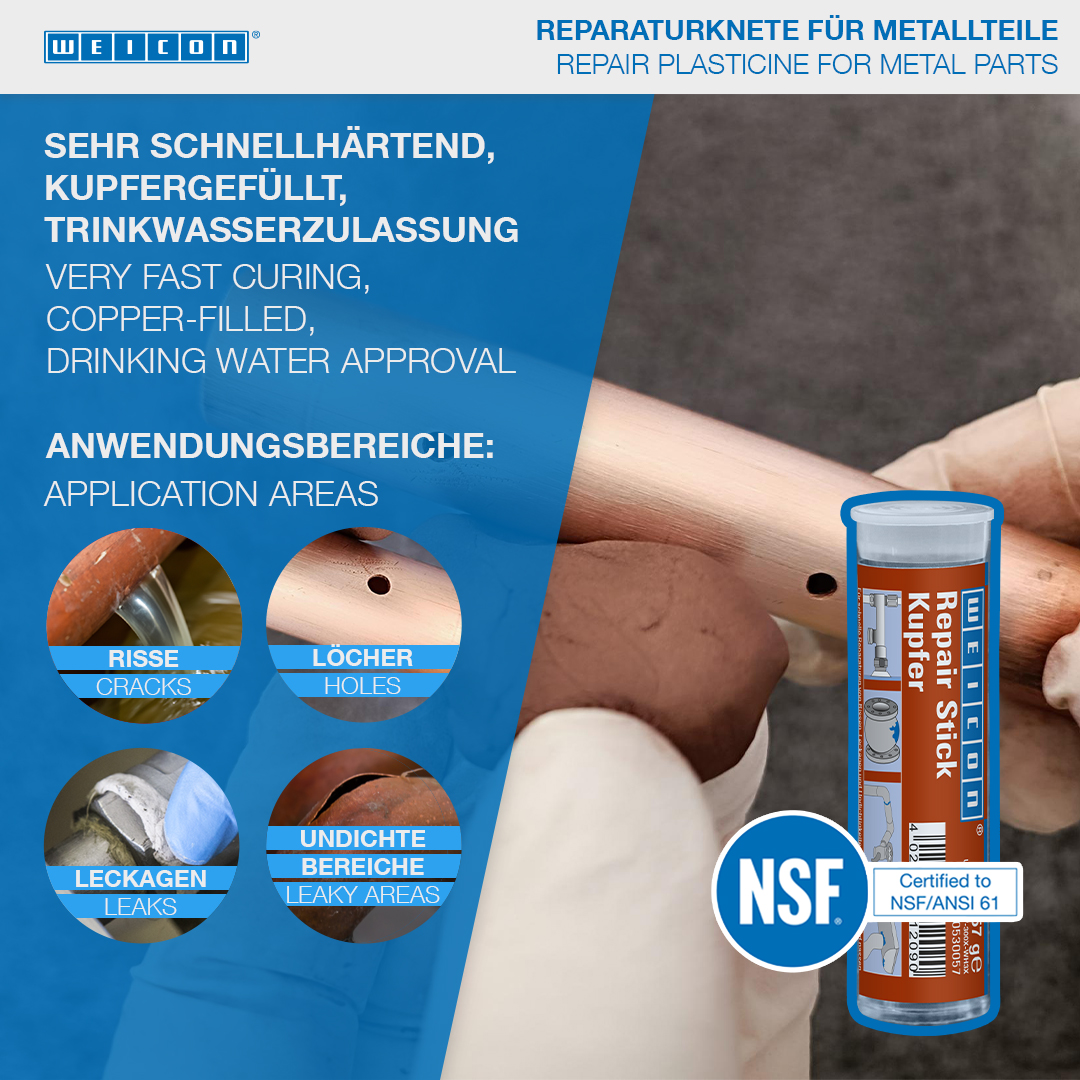 Repair Stick Copper | Repair putty with drinking water approval