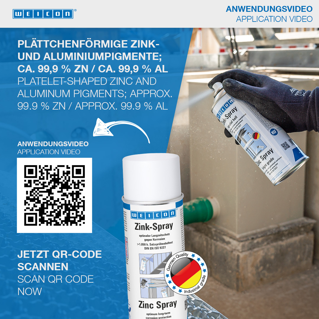Zink-Spray | kathodischer Korrosionsschutz mit Zulassung für den Lebensmittelbereich