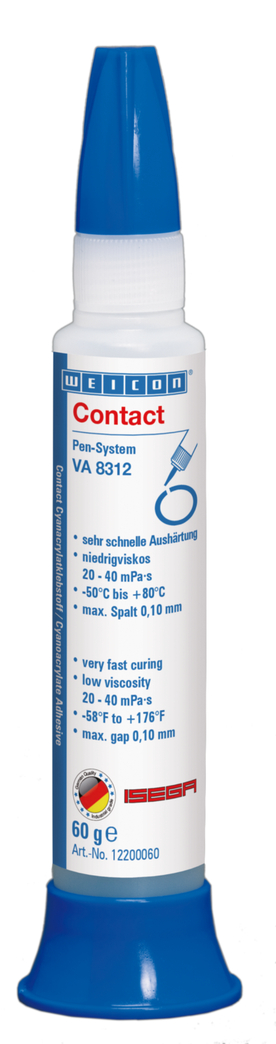 VA 8312 Cyanoacrylate Adhesive | instant adhesive for the food sector as well as EPDM elastomers and rubber