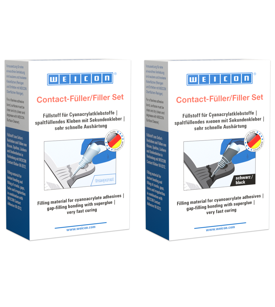 Contact-Filler Set | black special filler and cyanoacrylate adhesive Contact VA 8312