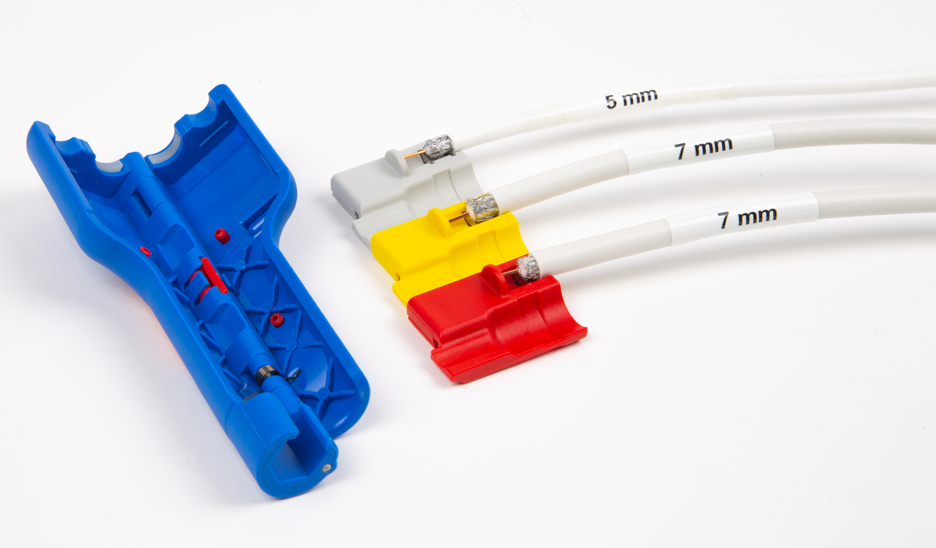 Coax-Stripper No. 1 F Plus - geeignet für F-Schraubstecker | zum Entmanteln und Abisolieren von Koaxialkabel inkl. Aufdrehhilfe