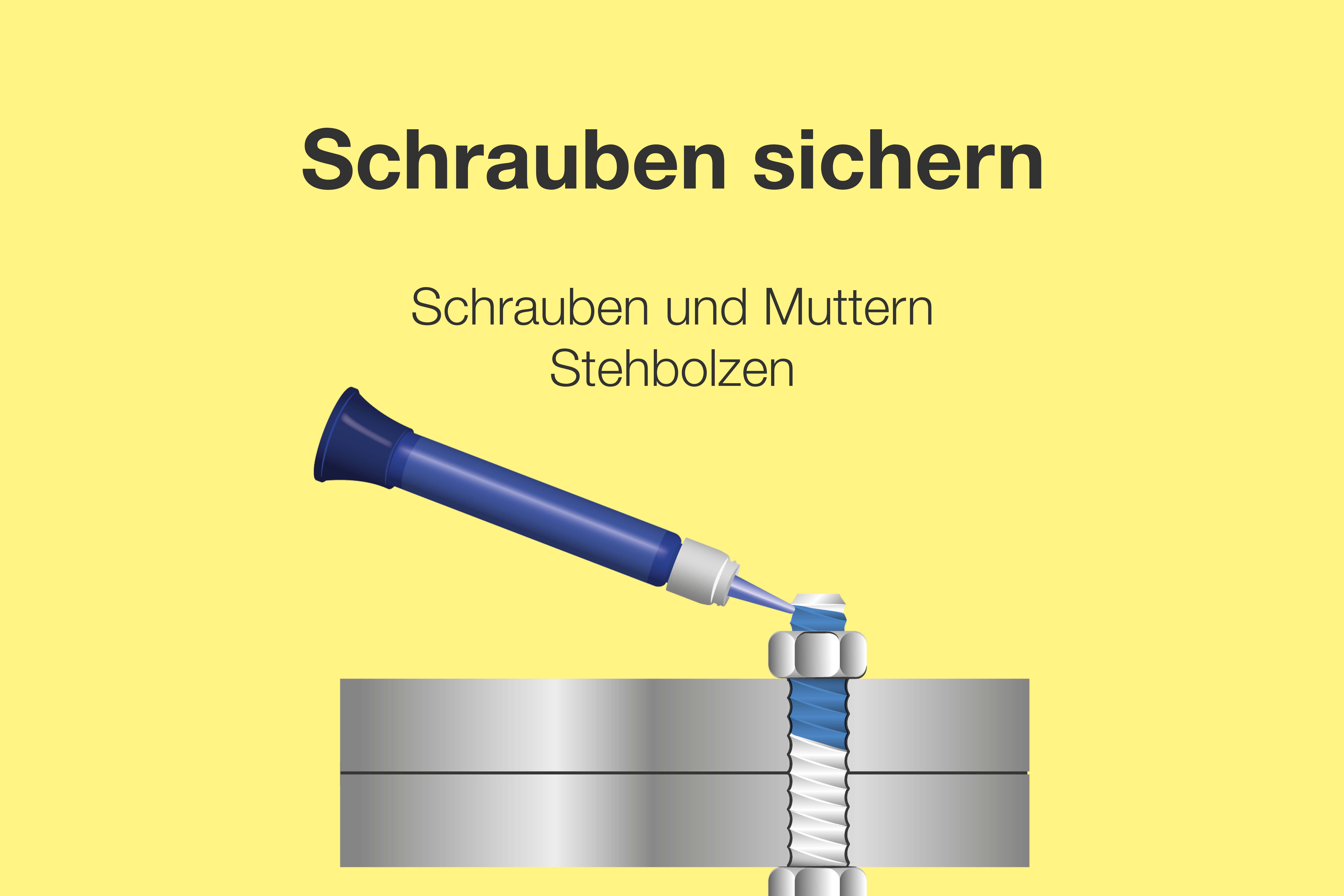 Piktogramm zum Thema Schrauben sichern