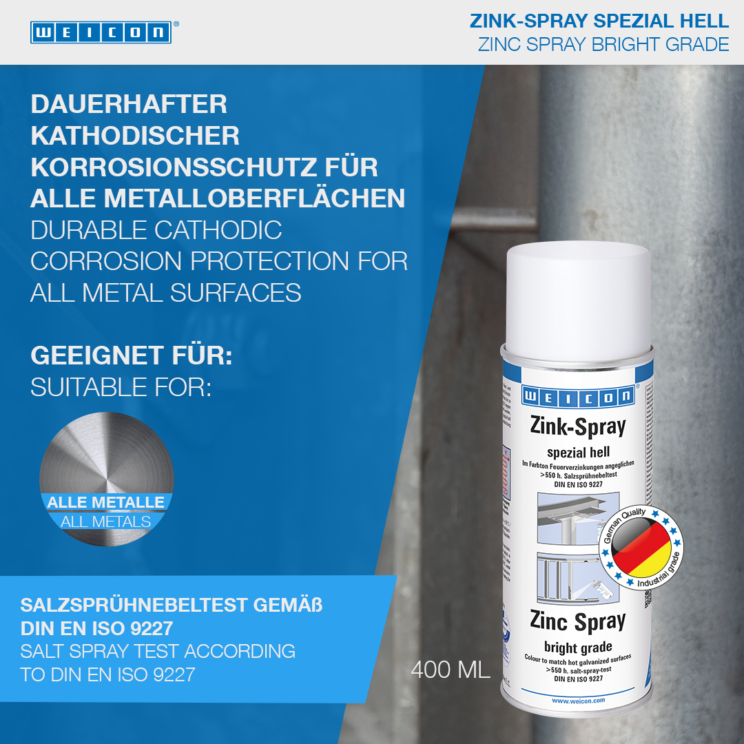 Zink-Spray spezial hell | kathodischer Korrosionsschutz mit Zulassung für den Lebensmittelbereich