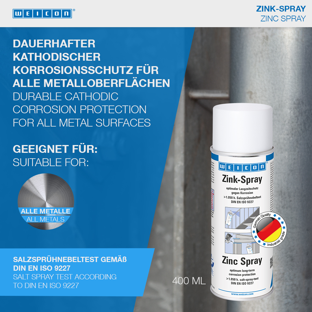 Zink-Spray | kathodischer Korrosionsschutz mit Zulassung für den Lebensmittelbereich