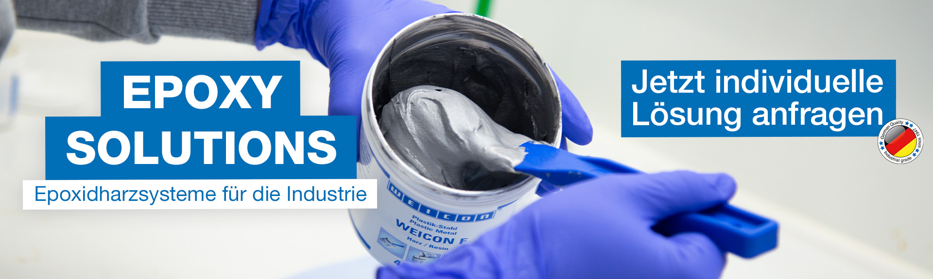 Ein Reparatursystem wird vermengt, auf dem Header stehen Infos zu einer individuellen Lösung