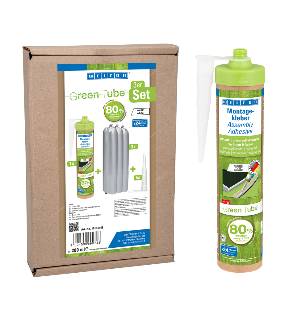 WEICON Green Tube Montagekleber | haftstarker Universalklebstoff für Innen und Außen