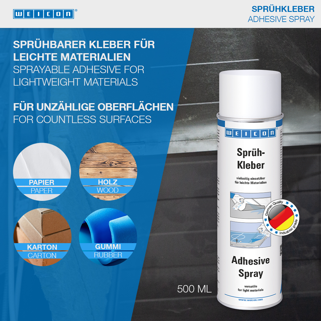 Sprühkleber | sprühbarer Kontaktklebstoff, ideal für Pappe und Papier