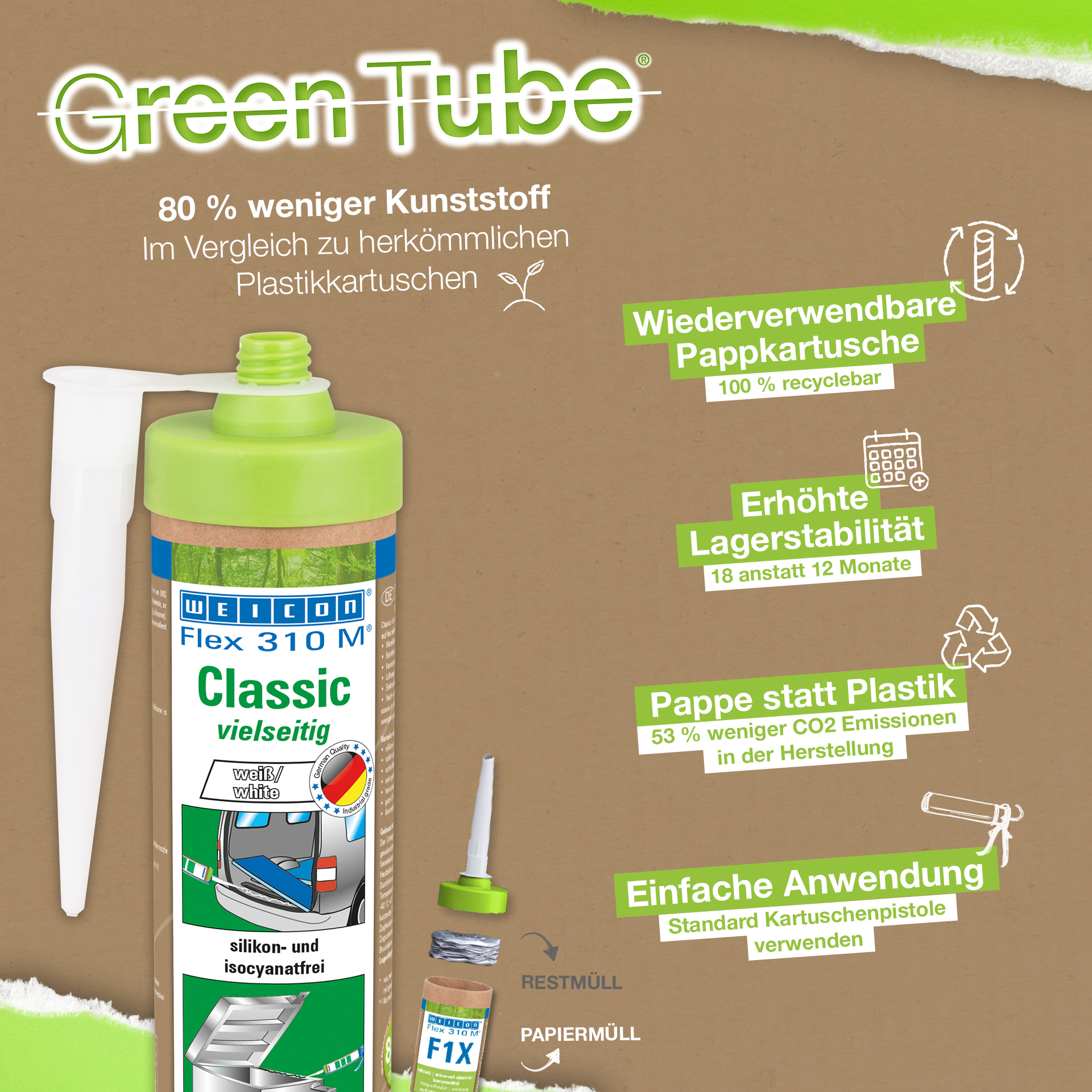 Flex 310 M® Classic | elastischer Klebstoff auf MS-Polymer-Basis für den vielseitigen Einsatz